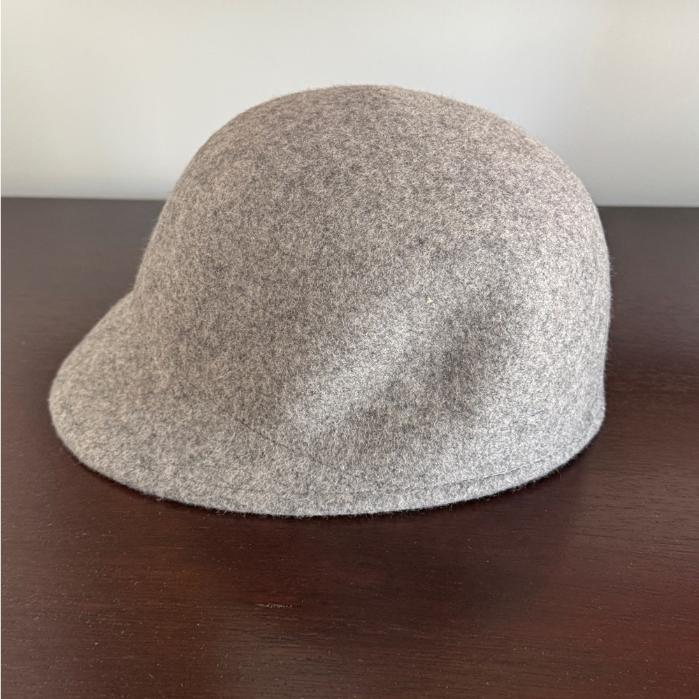 Zara Light Gray Wool Blend Bowl Hat OS
